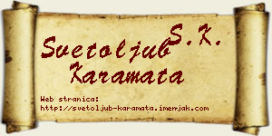 Svetoljub Karamata vizit kartica